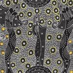 Fabric - Dancing Spirit Black $24 metre