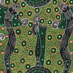 Fabric - Dancing Spirit Green $24 metre