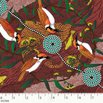 Fabric - Kingfisher Camp By River Red $24 metre