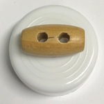 Button - 20mm Toggle Gold Wood