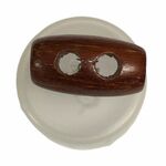 Button - Toggle - 20mm Red Wood