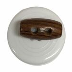 Button - Toggle - 20mm Dark Wood