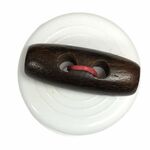 Button - Toggle 25mm Black Wood