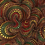 Tjukurpa Land Collection - Dot Swirls Brown 59-9221