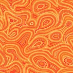 Tjukurpa Land Collection - Tonal Swirls Orange 59-9253
