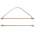 Bell Pull Ends - Brass Rods 15cm with chain hanger