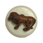 Button - Brown Lion