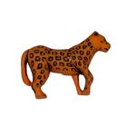 Button - Orange Leopard 20mm