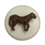 Button - Brown Leopard 20mm