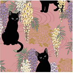 Fabric - Cat X Wisteria  QGHR3410B - Rose