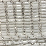 Rhinestone Trim - White
