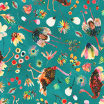 Fabric - Flora & Fun RK22006213 Ostriches Green
