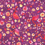 Fabric - Flora & Fun RK22007221 Flamingos Purple