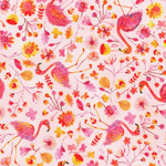 Fabric - Flora & Fun RK22007318 Flamingos Pink