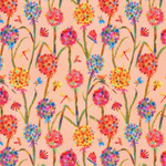 Fabric - Flora & Fun RK22008143 Dandelions Peach