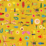 Fabric - Flora & Fun RK22010135 Butterflies and Bugs Mustard