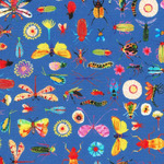Fabric - Flora & Fun RK2201082 Butterflies and Bugs Blue