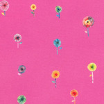 Fabric - Flora & Fun RK22012472 Flowers Pink