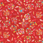 Fabric - Flora & Fun RK22014302 Flower Spray Red