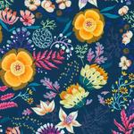 Fat Quarter - Faraway Florals RK2261659 Ocean