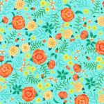 Fat Quarter - Faraway Florals RK2261963 Sky