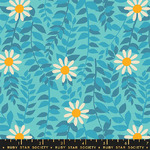Flowerland Fabric Collection - RS006711 Daisies in Turquoise