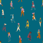 Fabric - To & Fro RS106512 - I'm Busy - Teal