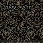 Fat Quarter - Fireglow Dragon Linework Black – RS2137-15M
