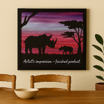 Rhino Silhouette appliqué kit