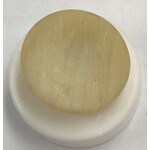 Button - 18mm  Shank Matt Flat - Imitation Horn - Dark Cream 