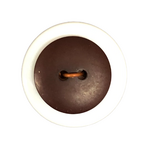 Button - 2 Hole Round Matt Dark Brown 16mm
