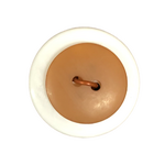 Button - 2 Hole Round Matt Light Brown 16mm