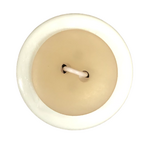 Button - 2 Hole Round Matt Cream 16mm