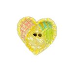 Button - 20mm Patchwork Heart