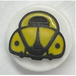 Button - 19mm Yellow Car Metal