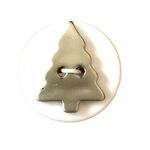 Button - Christmas Tree - Silver