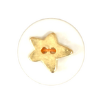Button - 2 Hole Matt Gold Star 15mm