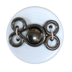 Button - Dark Chrome Clasp