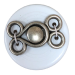 Button - Antique Silver Clasp