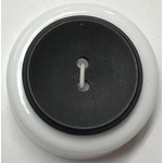 Button - 15mm Round Black