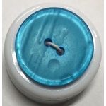 Button - 15mm Round Aqua
