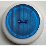 Button - 23mm Round Blue