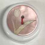 Button - 23mm Shell Tulip 66 Pink