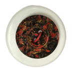 Button - 19mm 2 Hole Gold Fleck 24 Red