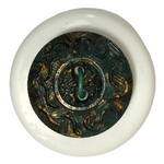 Button - 19mm 2 Hole Gold Fleck 51 Green