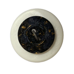 Button - 19mm 2 Hole Gold Fleck 73 Blue