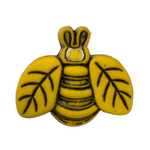 Button - 12mm Shank Yellow Bee