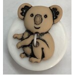 Button - Tan Koala Novelty Button