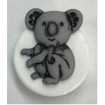 Button - Grey Koala Novelty Button