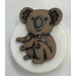Button - Brown Koala Novelty Button